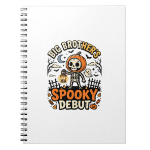 Caderno Espiral Estreia Assustadora do Irmão Mais Velho do Hallowe