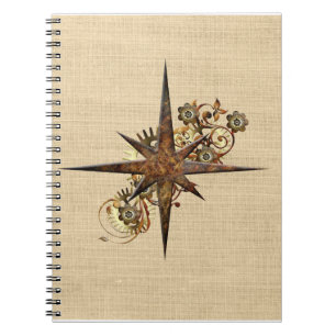 Caderno Espiral Estrela de Compass Steampunk