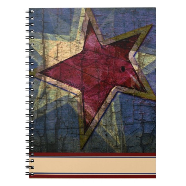 Caderno Espiral estrela do grunge (Frente)