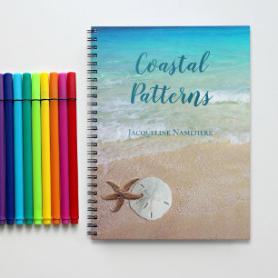 Caderno Espiral Estrela do Mar Dólar de Areia dos Mares Tropicais