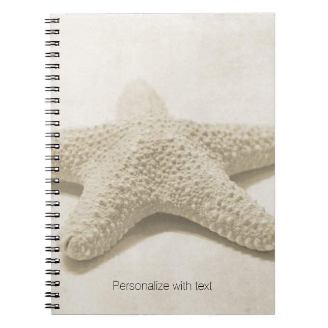 Caderno Espiral Estrela do Mar Personalizado (Frente)
