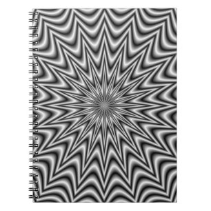 Caderno Espiral Estrela monocromática