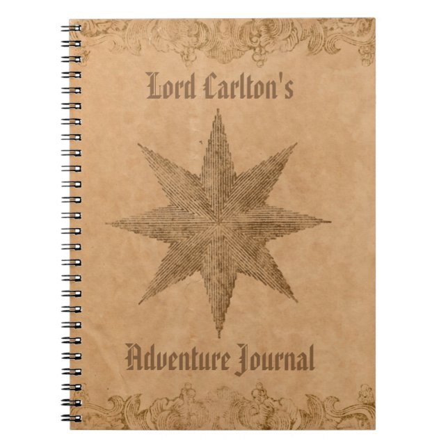 Caderno Espiral Estrela Steampunk Personalizada (Frente)