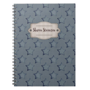 Caderno Espiral Estrelas azuis