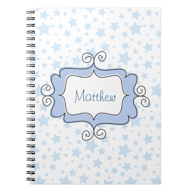 Caderno Espiral Estrelas Azuis Incríveis (Frente)