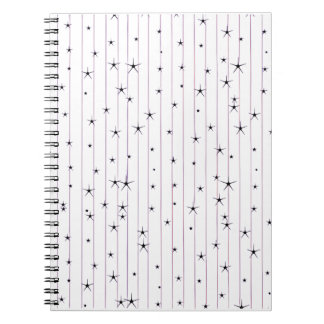Caderno Espiral Estrelas Celestiais Minimalista