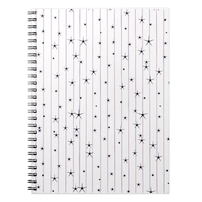 Caderno Espiral Estrelas Celestiais Minimalista (Frente)