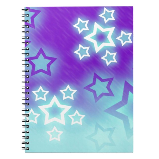Caderno Espiral Estrelas de Inverno Roxo (Frente)