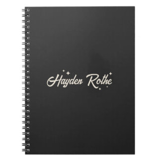 Caderno Espiral Estrelas de Tipografia Retroativa