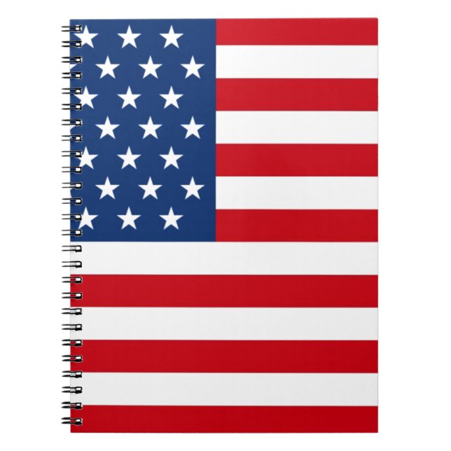 Caderno Espiral Estrelas e Stripes EUA (Frente)