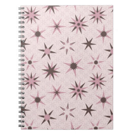 Caderno Espiral Estrelas Geo Rosa Bonito - padrão.