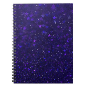 Caderno Espiral Estrelas roxas de Bokeh