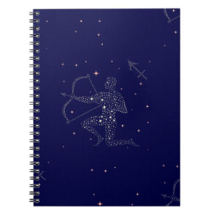 Caderno Espiral estrelas sagitário