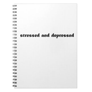 Caderno Espiral estressado e deprimido