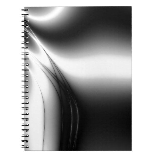 Caderno Espiral Estuário Negro e Branco (Frente)