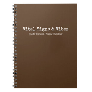 Caderno Espiral Estudante de Enfermagem Minimalista Tendência Choc