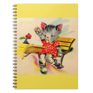 Caderno Espiral estudante de gatinhos