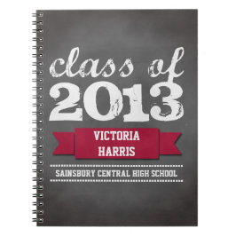 Caderno Espiral Estudante de graduação em quadro-negro de fita ver