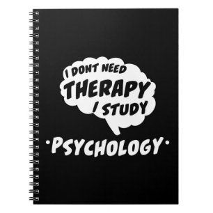 Caderno Espiral Estudante De Psicologia Estudo Engraçado Citação D