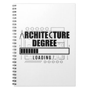 Caderno Espiral Estudantes de arquitetura Presentes de Profissão