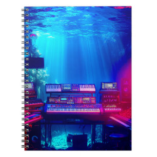 Caderno Espiral Estúdio de Música Subaquático