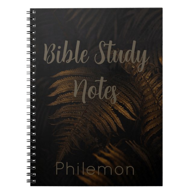 Caderno Espiral Estudo Bíblico - Filemom (Frente)