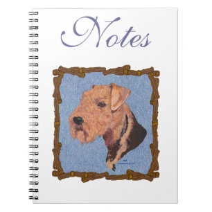 Caderno Espiral Estudo da Cabeça do Airedale Terrier