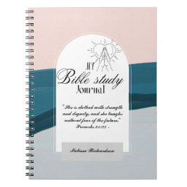 Caderno Espiral Estudo de Bíblia Personalizado Adicionar Nome e Fé