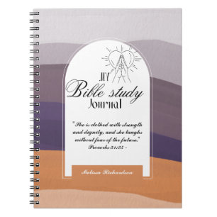 Caderno Espiral Estudo de Bíblia Personalizado Adicionar Nome e Fé