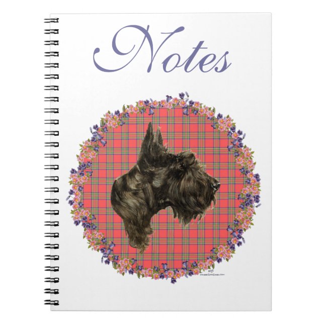 Caderno Espiral Estudo de Cabeça em Tartan (Frente)