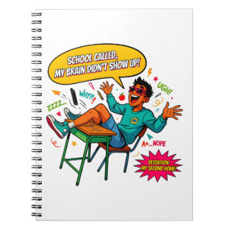 Caderno Espiral Estudo de Mesa de Espírito Ausente Humor