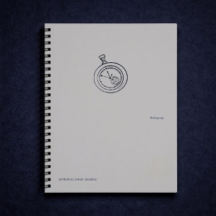 Caderno Espiral Estudo Noturno academia sombria Relógio de Bolso