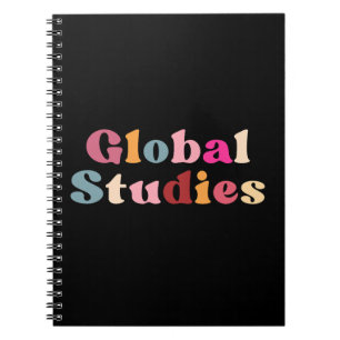 Caderno Espiral Estudos globais retrorreflectores de T-Shirt