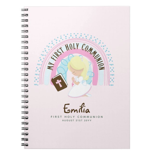 Caderno Espiral Estudos Personalizados de Diário ou Bíblia de Oraç (Frente)
