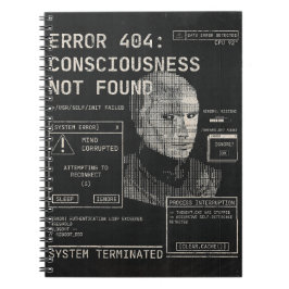 Caderno Espiral Esvaziado - Desenho de Streetwear Tecno-Brutalist