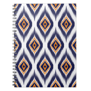 Caderno Espiral Etnia Tribal Motif: Padrão Ikat.