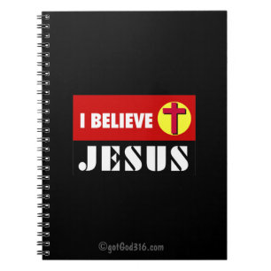 Caderno Espiral Eu acredito em Jesus gotGod316.com