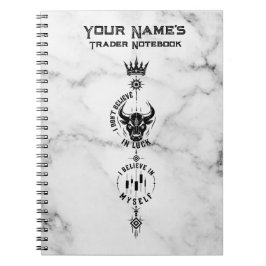 Caderno Espiral Eu Acredito em Mim Símbolo Clássico do Trader em M