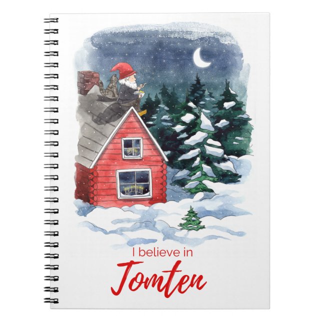 Caderno Espiral Eu acredito no notebook Tomten (Frente)