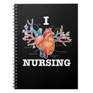 Caderno Espiral Eu Adoro Enfermagem De Anatomia Cardíaca Médica