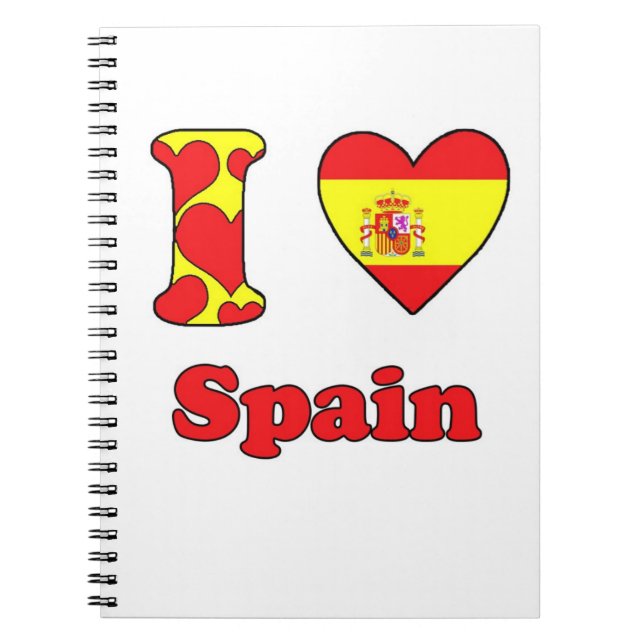 Caderno Espiral Eu adoro Espanha (Frente)