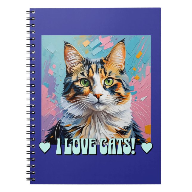 Caderno Espiral Eu Adoro Gatos! (Frente)