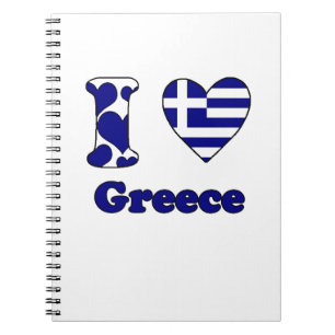 Caderno Espiral Eu adoro Grécia