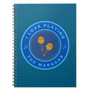 Caderno Espiral Eu adoro jogar Maracas