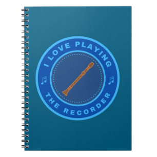 Caderno Espiral Eu adoro jogar o Gravador