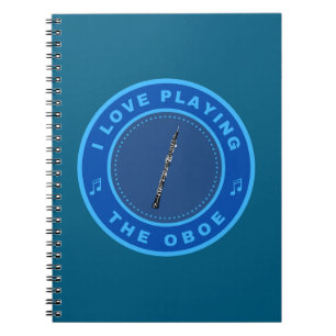Caderno Espiral Eu adoro jogar o Oboe