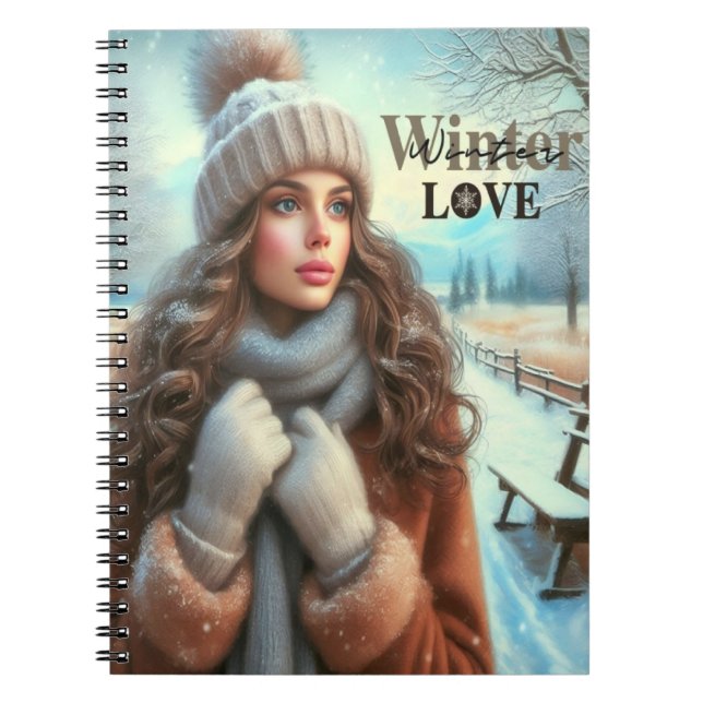 Caderno Espiral Eu adoro o inverno (Frente)