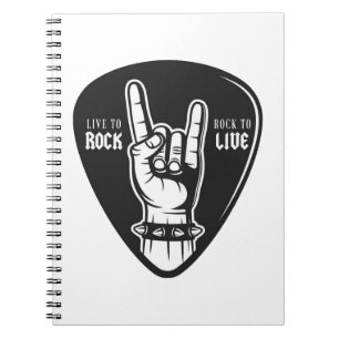 Caderno Espiral Eu adoro rock