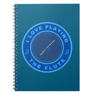 Caderno Espiral Eu adoro tocar a flauta