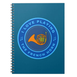 Caderno Espiral Eu adoro tocar o Corno Francês